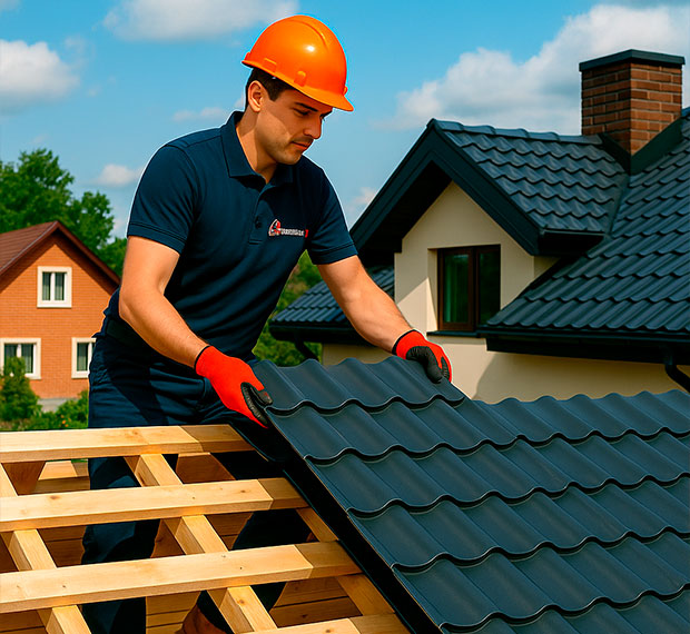 Кровля из металлочерепицы под ключ в Ижевске