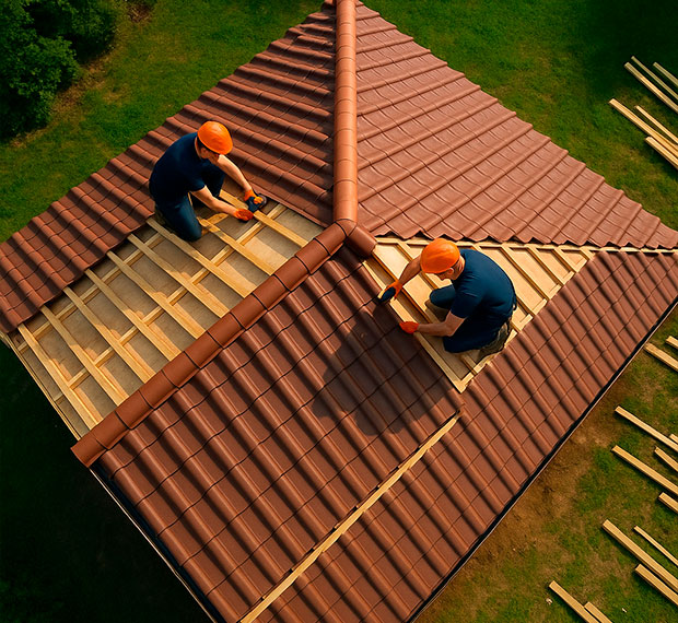 Монтаж 2-скатной крыши в Ижевске